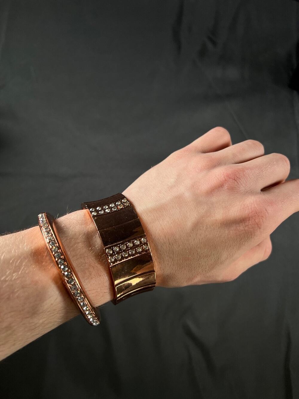 2X DILLARD'S womens jewelry bracelet fashion bronze tone